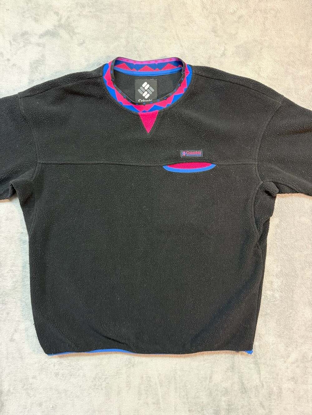 Vintage Columbia Wapitoo Fleece Crew Neck Black Sweatshirt Size Large gorpcore